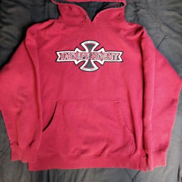 Vintage 90s Independent Trucks Skateboard Hoodie Sweatshirt - Picture 3 of 11